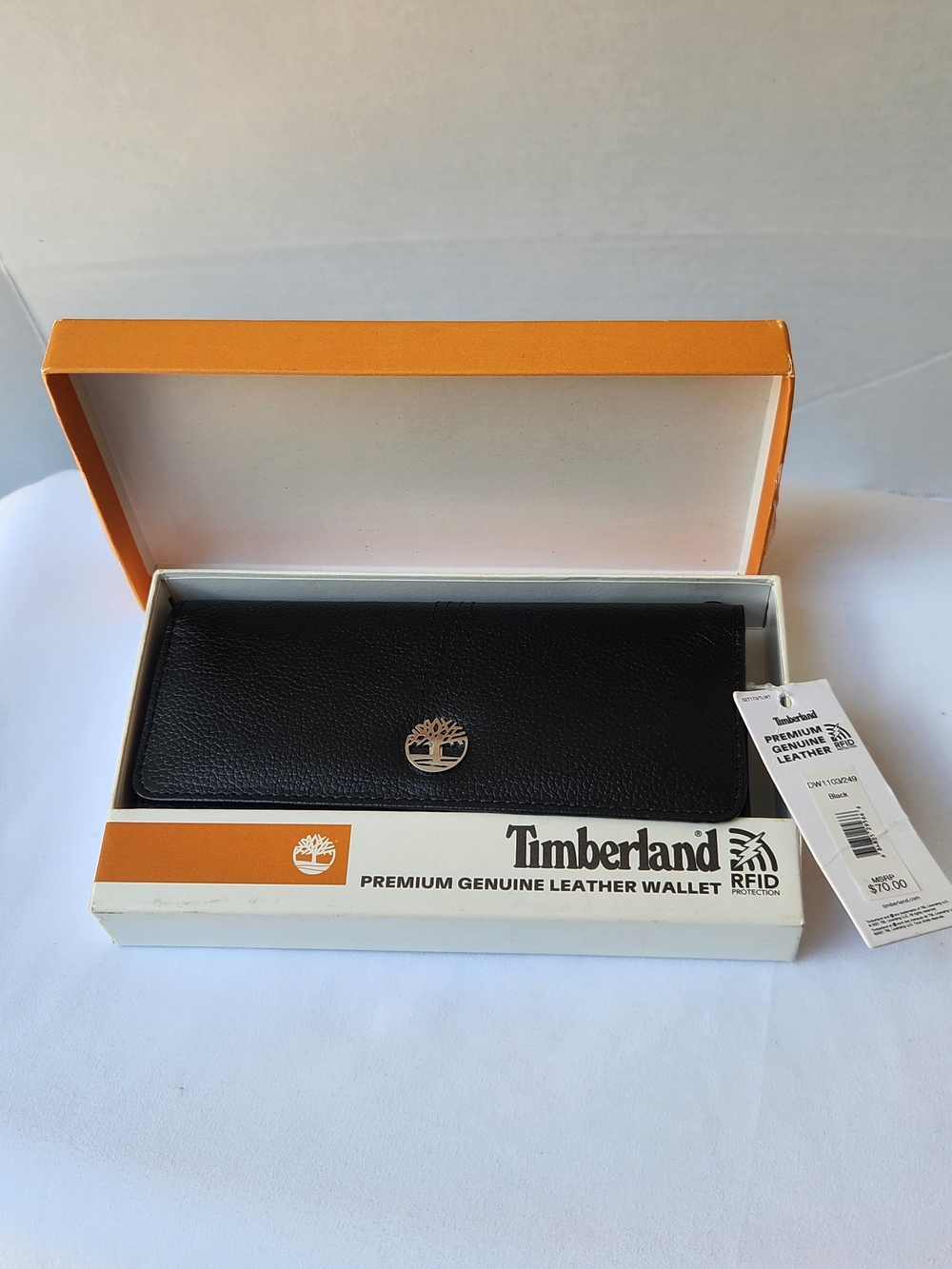 Timberland Womans Black Leather Wallet - Premium Genuine Leather